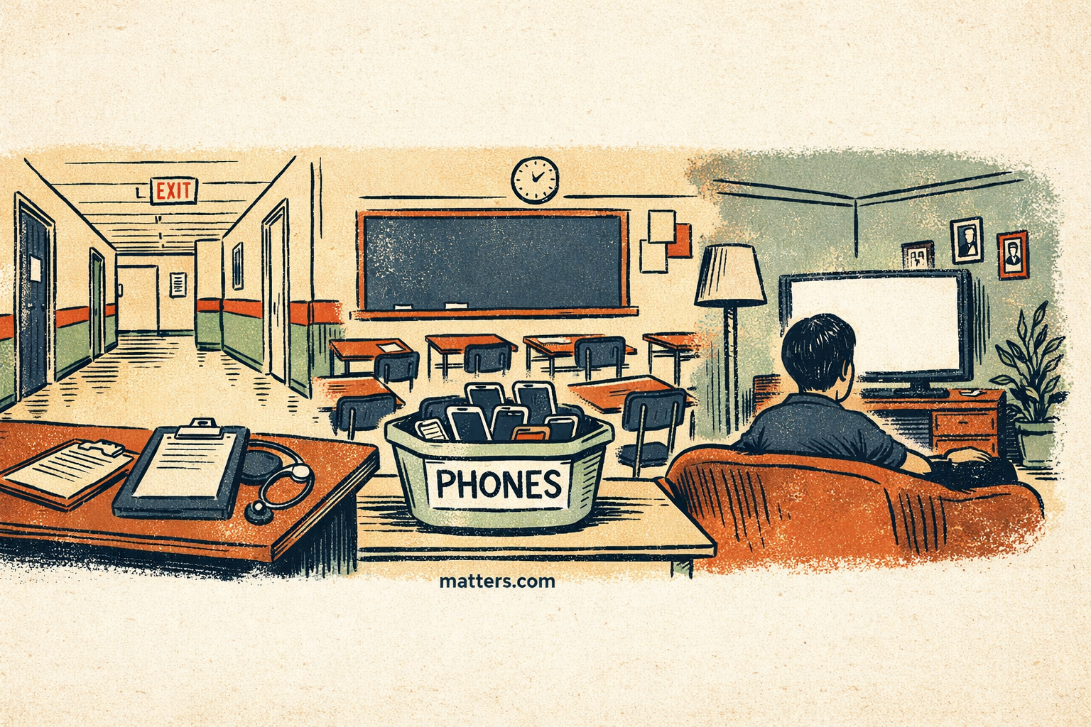 When screens, stress, and systems collide: mental health, schools, families