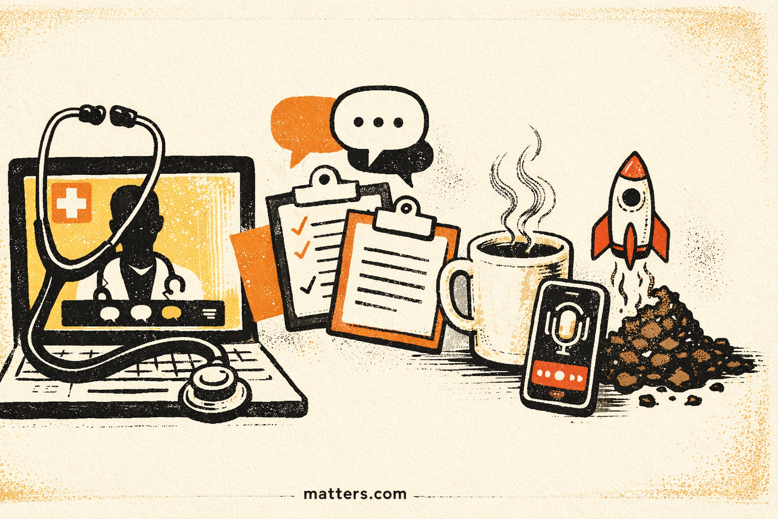 Telehealth scales up — wins, weeds, and weird coffee fuel
