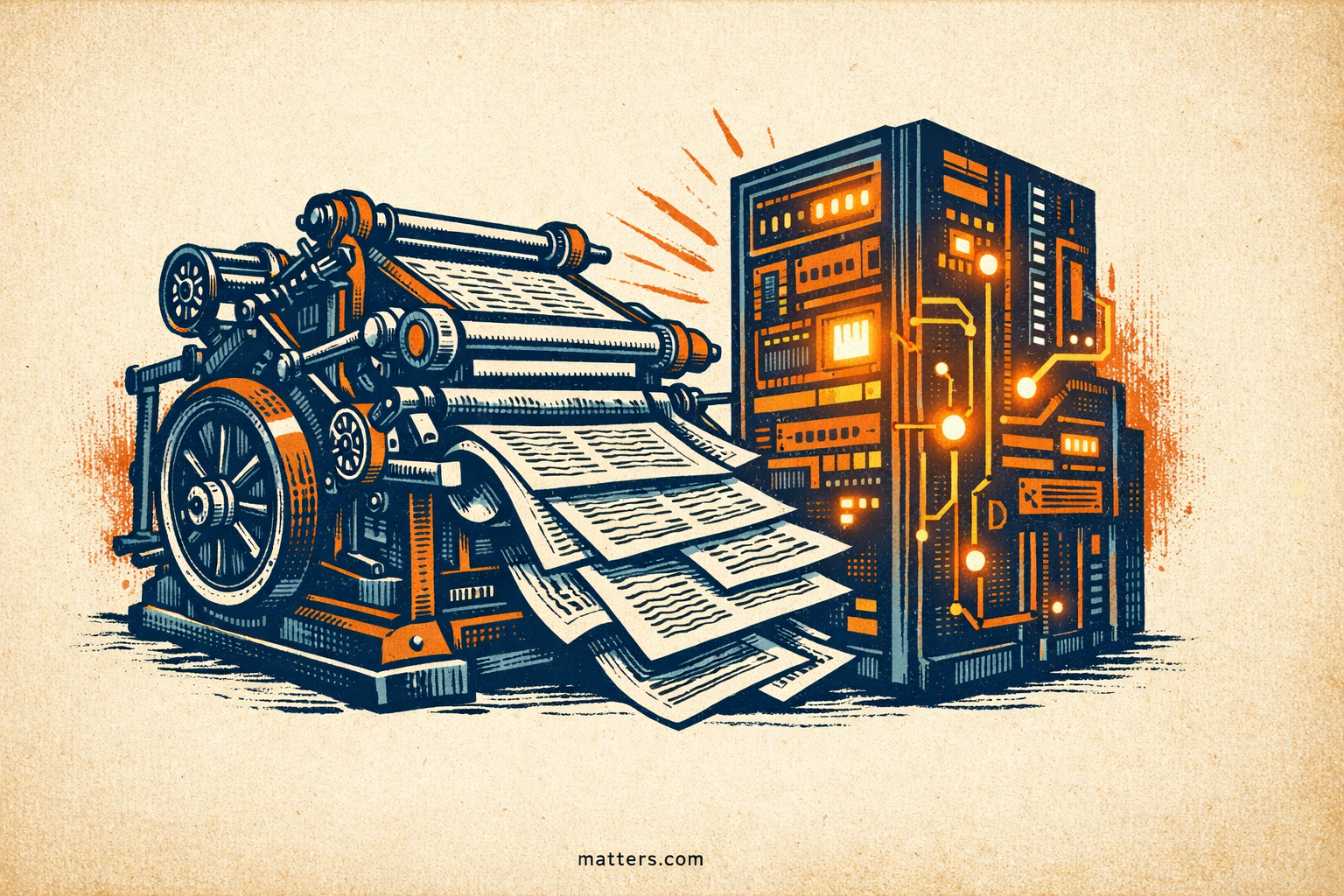AI copyright fights and old-school papers trying to stay alive