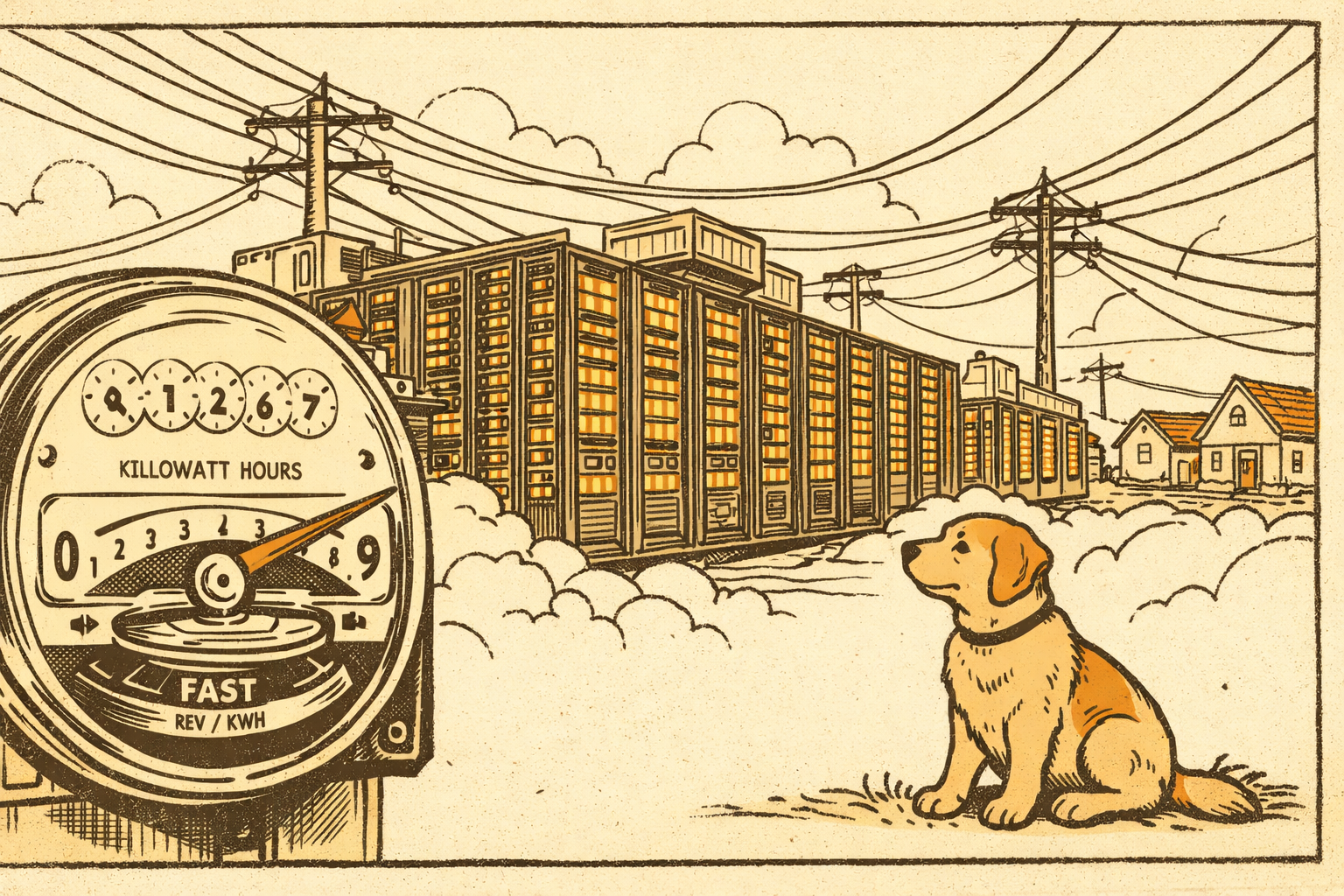 AI boom strains power grids and sparks ethics fight; dogs feel the squeeze