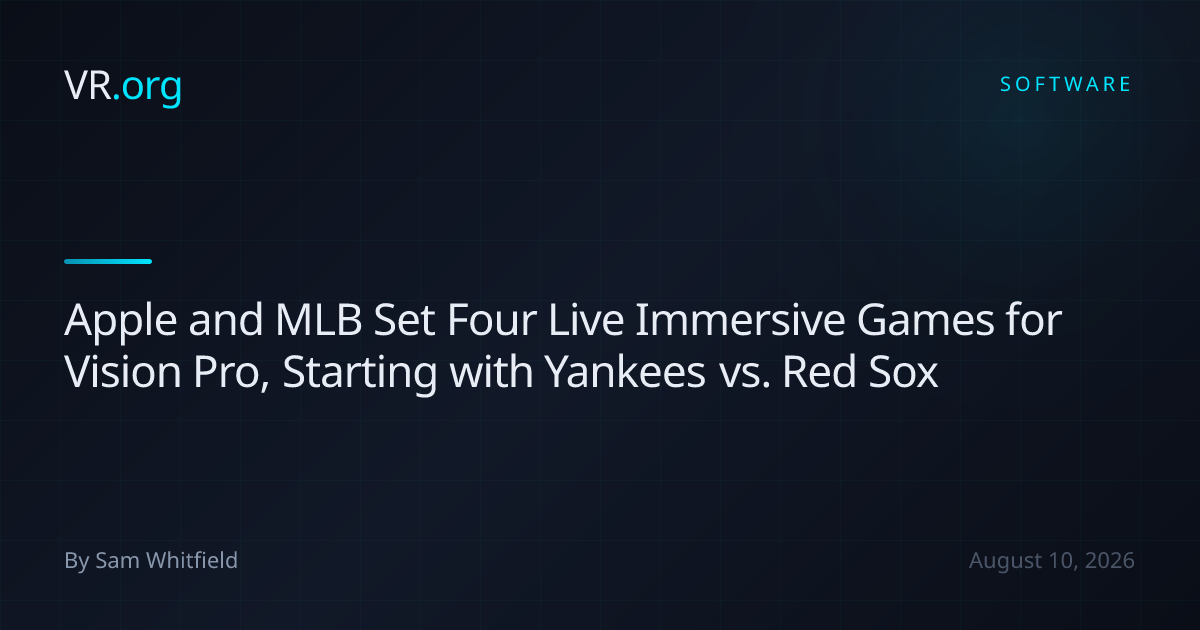 Personal Digest: When baseball meets Vision Pro